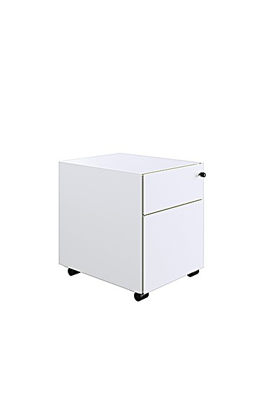 Photo caisson mobile 2 tiroirs fabrication française coloris Blanc