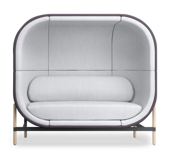 canapé acoustique capsule bicolor gris