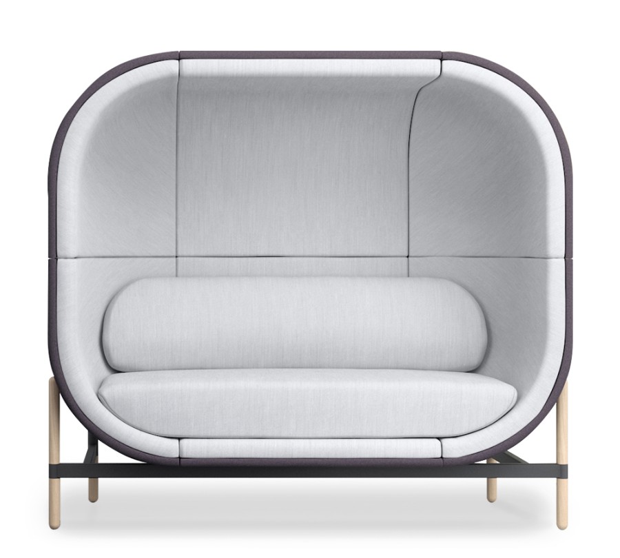 canapé acoustique capsule bicolor gris
